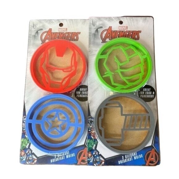 NEW Marvel Avengers Silicone Breakfast Molds 4 Different Designs - Picture 1 of 5